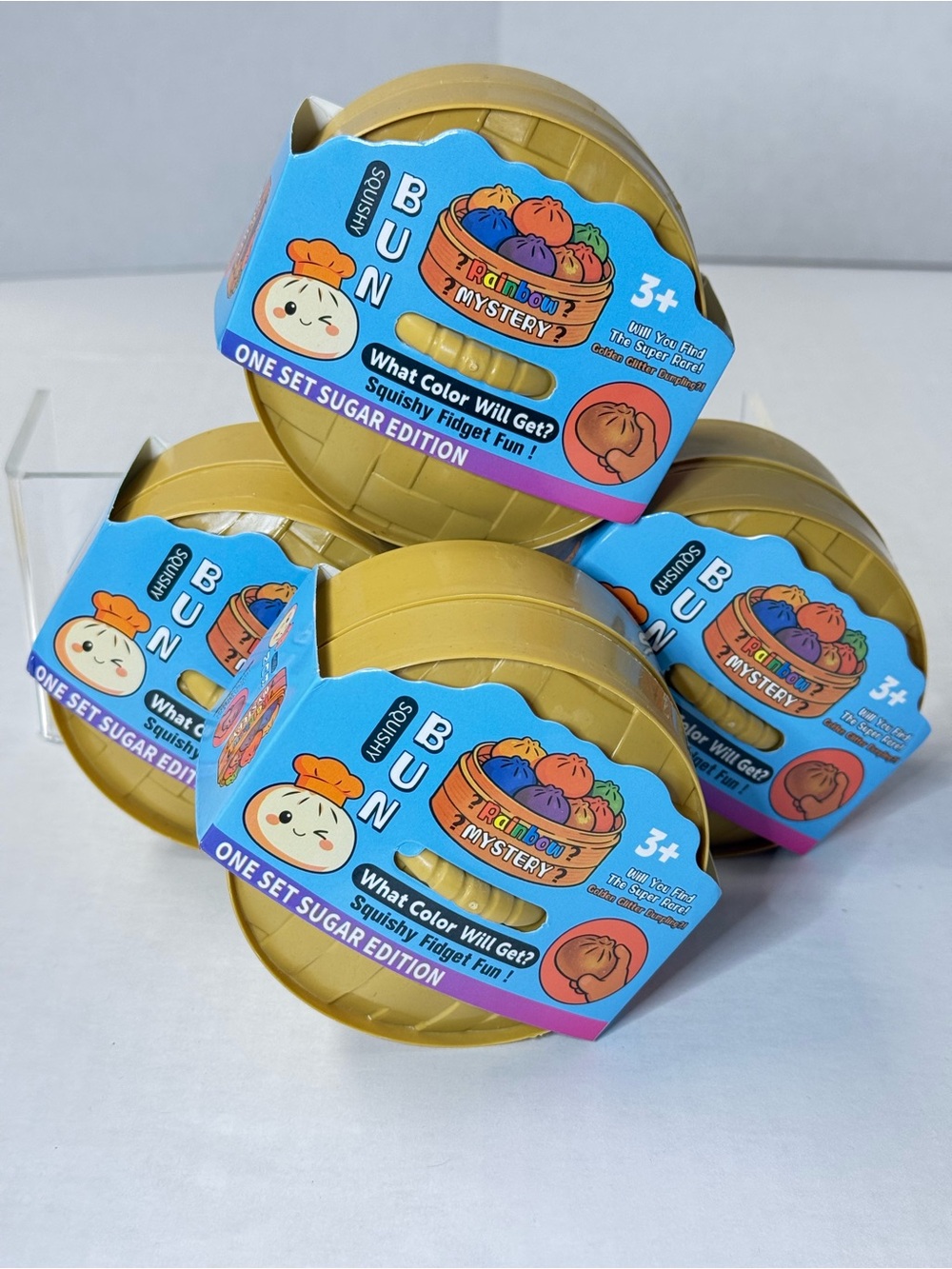 Rainbow Mystery Bun Squishy Mystery Toy - Rare Gold (One Set Sugar Edition) - Picture 2 of 2